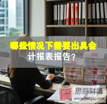 哪些情況下需要出具會計報表報告？